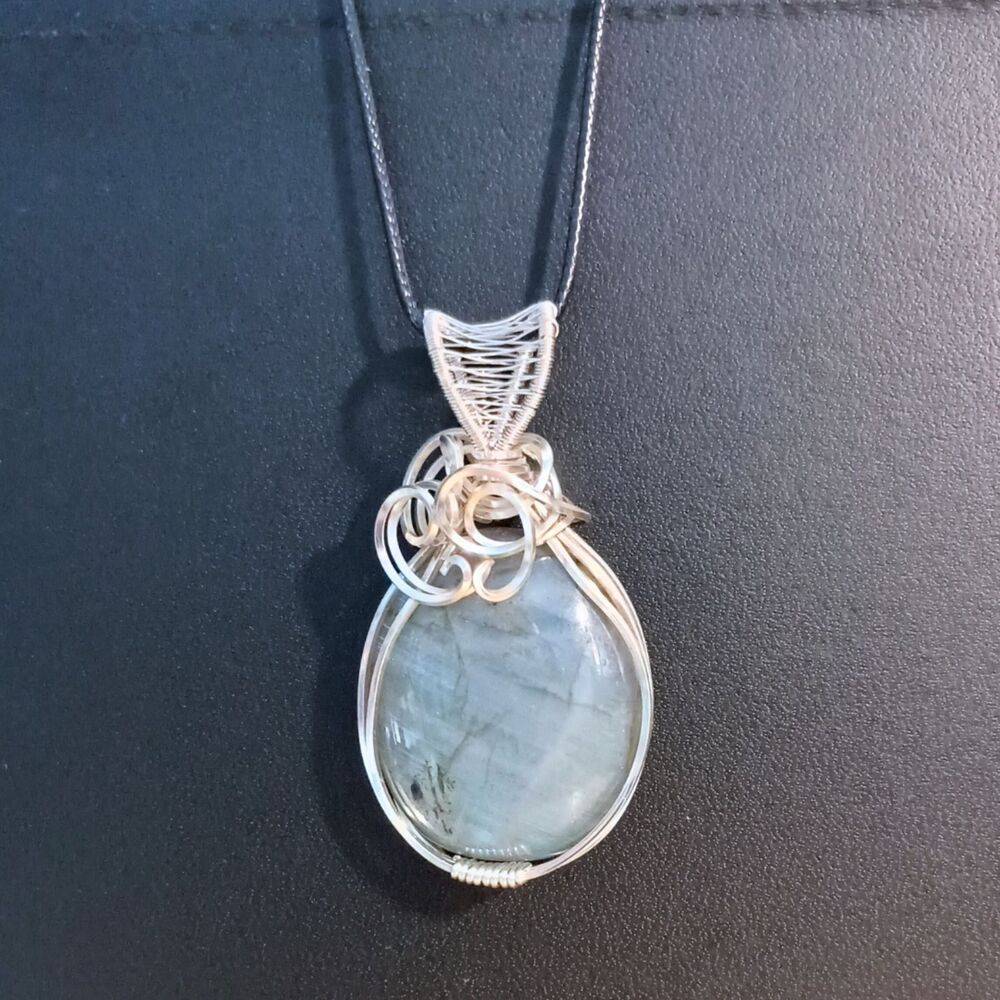 Empowered Spirit Amulet | Hand-wrapped Blue Flash Labradorite Protection Pendant